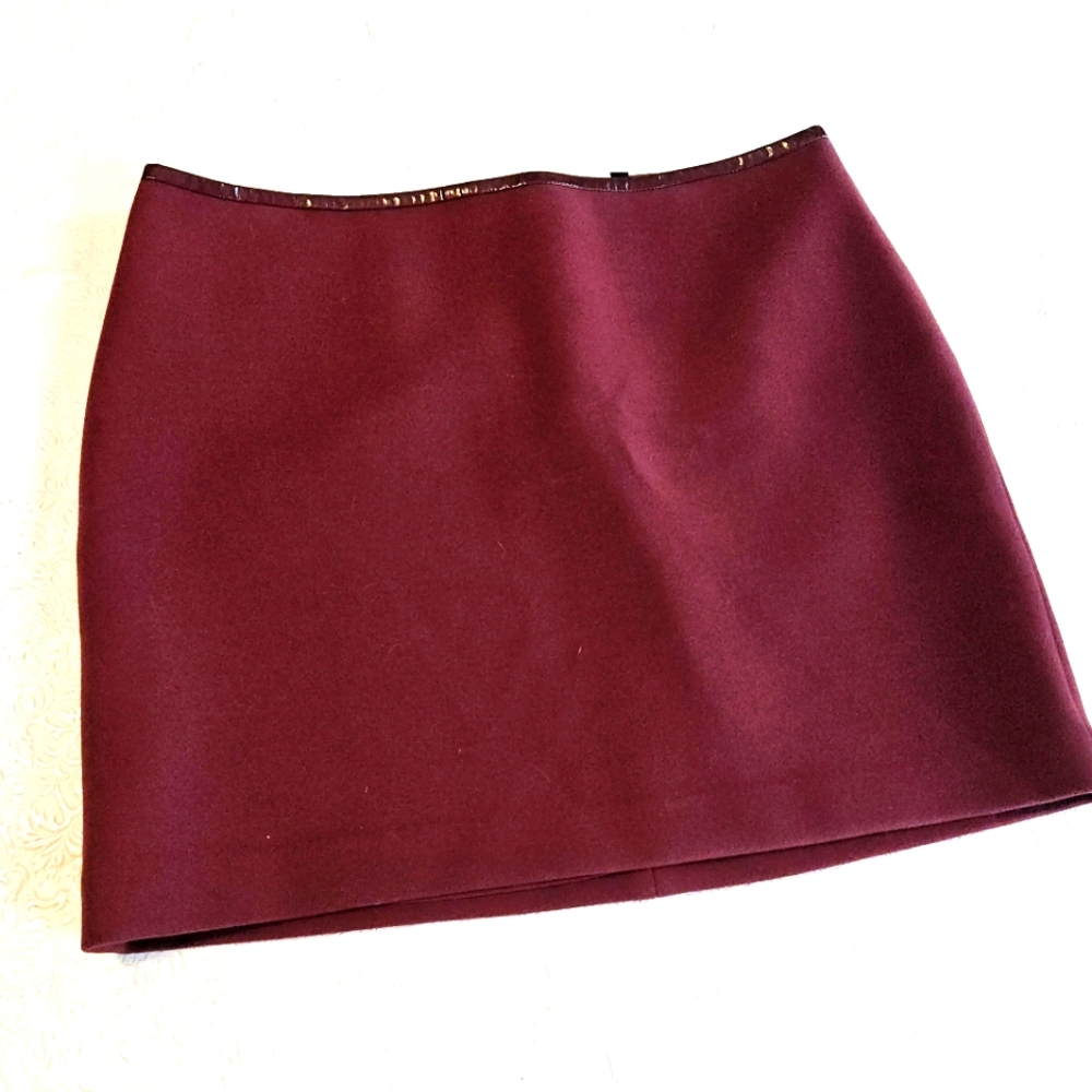 WHBM faux suede mini skirt